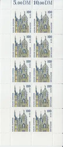 D,Bund Mi.Nr. Klbg. 2156 Sehenswürdigkeiten Schloss Schwerin (m.10x2156)