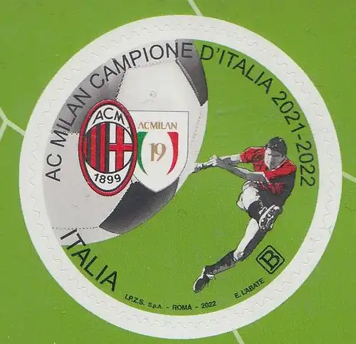 Italien MiNr. 4419 Gewinn der italienischen Fußballmeisterschaft AC Mailand