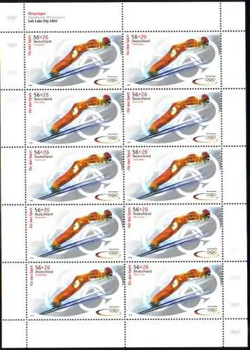 D,Bund Mi.Nr. Klbg. 2239 Olympia 2002, Skispringen (m.10x2239)