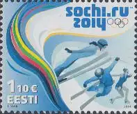 Estland Mi.Nr. 782 Olympia 2014, Sotschi (1,10)