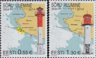 Estland Mi.Nr. 808-09 Leuchttürme, Söru, oberer und unterer (2 Werte)