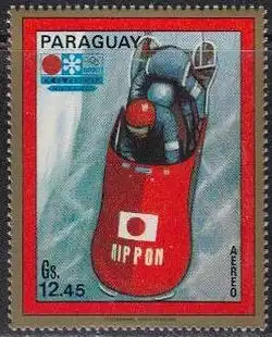 Paraguay Mi.Nr. 2218 Olympia 1972 Sapporo, Zweierbob (12,45)