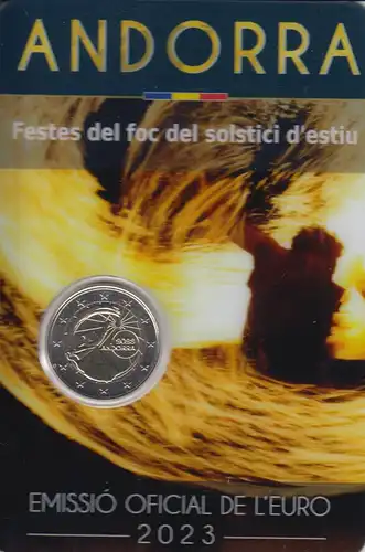 Andorra 2023, 2 €, Sonnenwendfeier