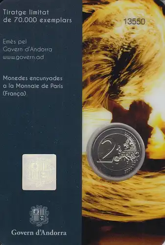 Andorra 2023, 2 €, Sonnenwendfeier