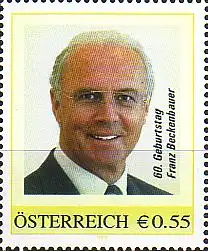 Österreich 60. Geburtstag von Franz Beckenbauer (auf Mi.Nr.2456)