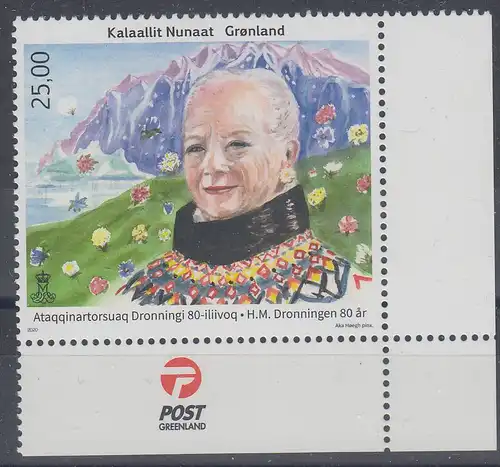 Grönland MiNr. 848 Königin Margrethe II., 80. Geburtstag