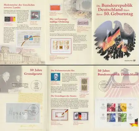 D,Bund Mi.Nr. Block 48+49 50Jahre Grundgesetz und Bundesrepublik (EB 3/1999)