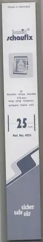 1 Pack = 22 HAWID-Klemmtaschen schwarz 210x25 mm System Schaufix (4025)