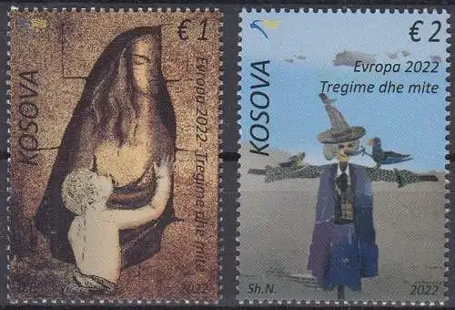 Kosovo MiNr. 574-575 Europa 2022 Mythen und Legenden (2 Werte)