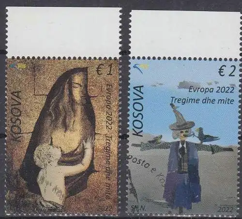 Kosovo MiNr. 574-575 Europa 2022 Mythen und Legenden (2 Werte)