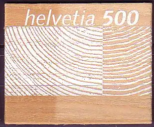 Schweiz Mi.Nr. 1889 Holz, Jahresringe, Marke aus Fichtenfurnier skl. (500)
