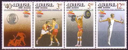 Armenien Mi.Nr. Zdr.199-202 Olympische Spiele 1992 Barcelona 