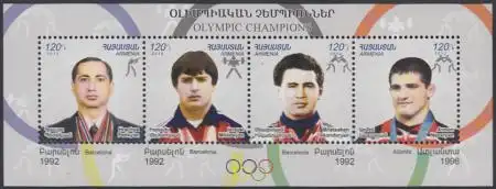 Armenien Mi.Nr. Block 49 Olympia 2012 London, Olympiasieger 1992 + 1996