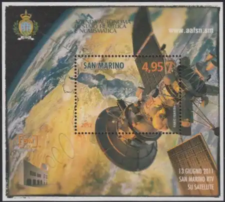 San Marino Mi.Nr. Block 61 Satellitenausstrahlung San Marino RTV