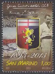 San Marino Mi.Nr. 2556 120Jahre Kricket- + Fußball-Club Genua (1,00)