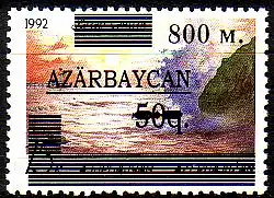 Aserbaidschan Mi.Nr. 235 Freimarken MiNr. 72 mit Aufdruck (800)