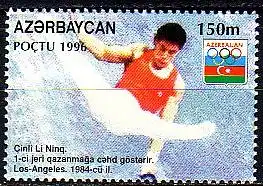 Aserbaidschan Mi.Nr. 291 Olympia 1996, Li Ninq, Turnen Goldmedaille 1984 (150)