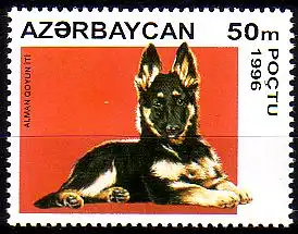 Aserbaidschan Mi.Nr. 306 Hundewelpen, Schäferhund (50)