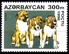 Aserbaidschan Mi.Nr. 310 Hundewelpen, Boxer (300)