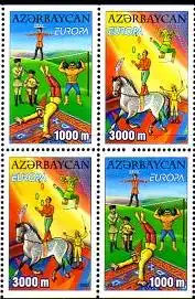 Aserbaidschan Mi.Nr. 513-14D Europa 2002, Zirkus, s.Beschreibung