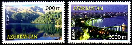 Aserbaidschan Mi.Nr. 573-74A Europa 2004, Ferien (2 Werte)