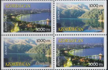 Aserbaidschan Mi.Nr. 573-74D Europa 2004, Ferien, s.Beschreibung 