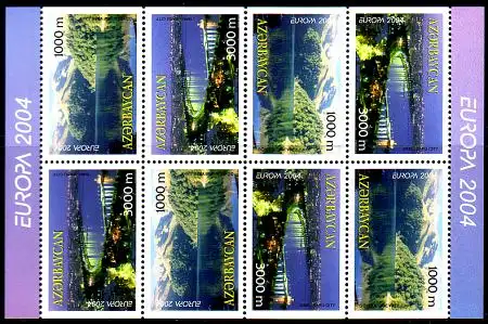 Aserbaidschan Mi.Nr. 573-74D im MHbog.(4x) Europa 2004, Ferien