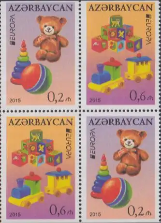 Aserbaidschan MiNr. 4erBl.1093/94D Europa 15, Hist.Spielzeug (s.Beschreibung)