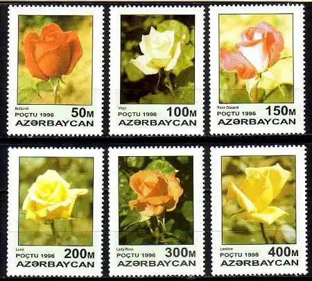 Aserbaidschan Mi.Nr. 320-25 Rosenzüchtungen (6 Werte)