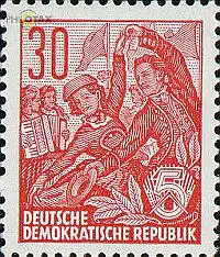 D,DDR Mi.Nr. 582A Freim. Fünfjahresplan, Wz.3, K 13:12 1/2 Tanzgruppe (30)