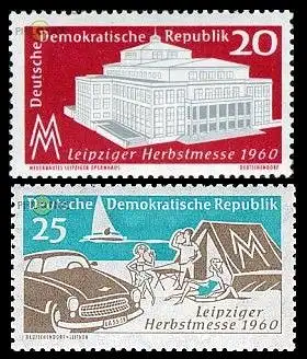 D,DDR Mi.Nr. 781-82 Leipziger Herbstmesse 60 (2 Werte)