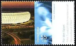 D,Bund Mi.Nr. 2518 Sporthilfe 2006, Fußball-WM, Allianz Arena München (55+25)