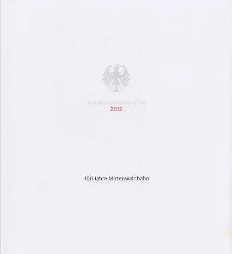 Ministerkarte Bundesrep Deutschland Mi.Nr. 2951 Mittenwaldbahn (je 2 x ** und o)