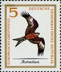 D,DDR Mi.Nr. 1147 Europäische Greifvögel, Milan (5)