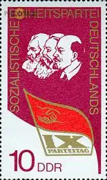 D,DDR Mi.Nr. 2123 Parteitag der SED, Marx, Engels, Lenin (10)