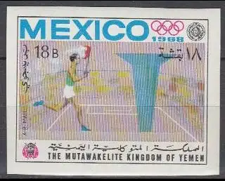 Jemen (Königreich) Mi.Nr. 500B Olympia 1968 Mexiko, Fackelläufer (18)