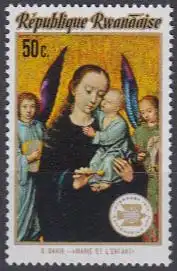 Ruanda Mi.Nr. 643A Int.Bfm.ausstellungen, Gemälde David, Maria mit Kind (50)