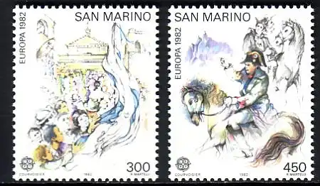 San Marino Mi.Nr. 1249-50 Europa 82, Historische Ereignisse (2 Werte)