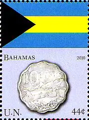 UNO New York Mi.Nr. 1177 Flaggen und Münzen, Bahamas (44)