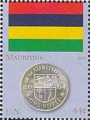 UNO New York Mi.Nr. 1245 Flaggen und Münzen (V), Mauritius (44)
