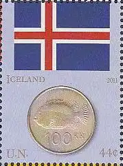 UNO New York Mi.Nr. 1248 Flaggen und Münzen (V), Island  (44)