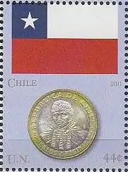 UNO New York Mi.Nr. 1249 Flaggen und Münzen (V), Chile  (44)