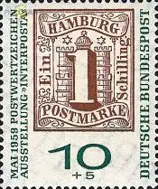 D,Bund Mi.Nr. 310a Interposta, Hamburg (10+5)