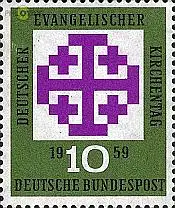 D,Bund Mi.Nr. 314 Ev. Kirchentag 59 (10)