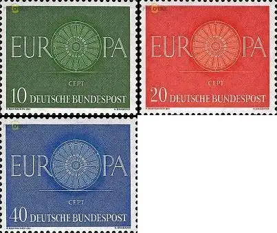 D,Bund Mi.Nr. 337-339 Europa 60 (3 Werte)