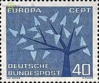 D,Bund Mi.Nr. 384 Europa 62, Stilis. Baum (40)