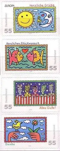 D,Bund Mi.Nr. 2665-68 Post Grußmarken selbstklebend (4 Werte)