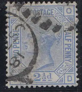 Großbritannien Mi.Nr. 51 Königin Victoria (2 1/2 P.)