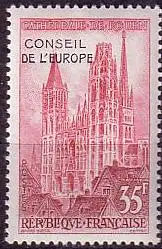 F,Europarat Dienst Mi.Nr. 1 Kathedrale Rouen m.Aufdruck (35)