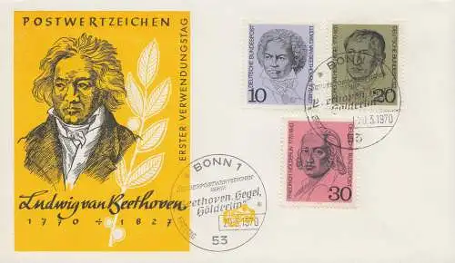 D,Bund Mi.Nr. 616-618 Persönlichkeiten (3 Werte)